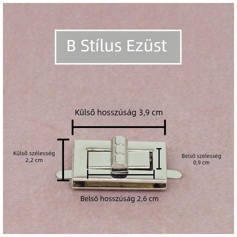 Táskazár készlet — Forgó zár, Négyzetes zár, Fém hardver, Zhuoyue