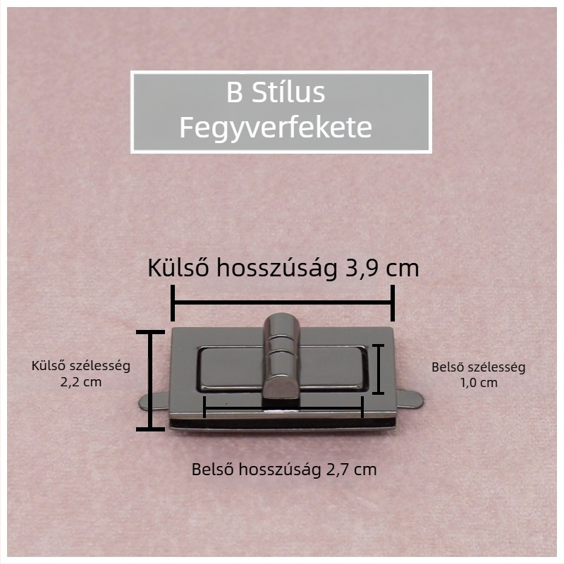 Táskazár készlet — Forgó zár, Négyzetes zár, Fém hardver, Zhuoyue