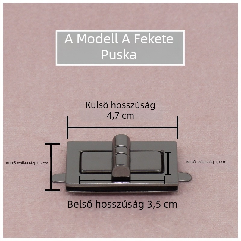 Táskazár készlet — Forgó zár, Négyzetes zár, Fém hardver, Zhuoyue