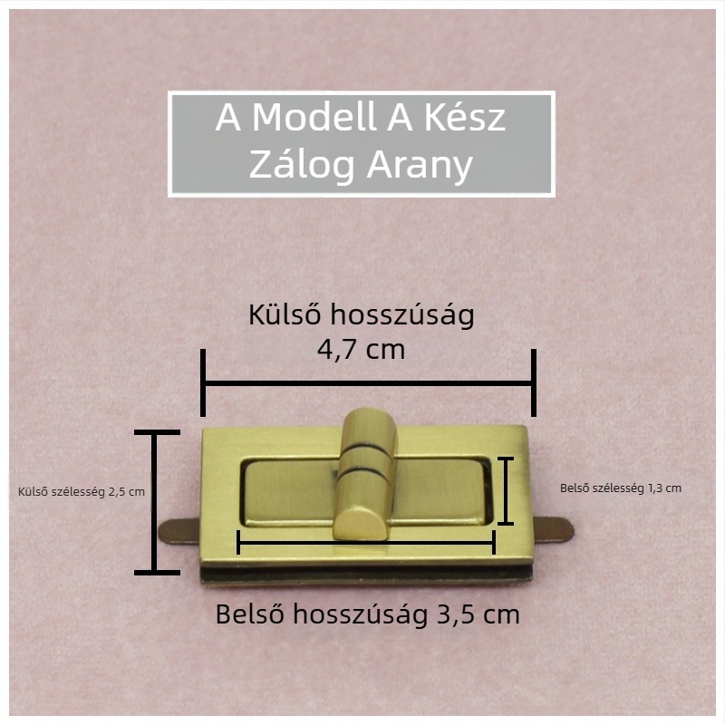 Táskazár készlet — Forgó zár, Négyzetes zár, Fém hardver, Zhuoyue