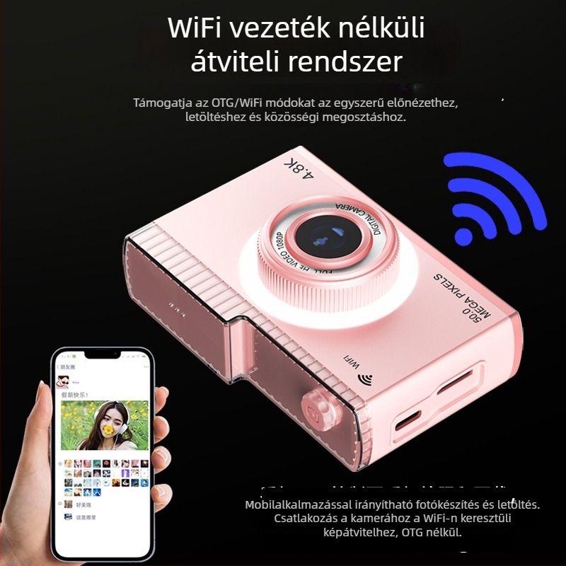 WiFi digitális kamera Y5, 24MP+, 8x optikai zoom, 2,4 hüvelykes LCD, képstabilizáció