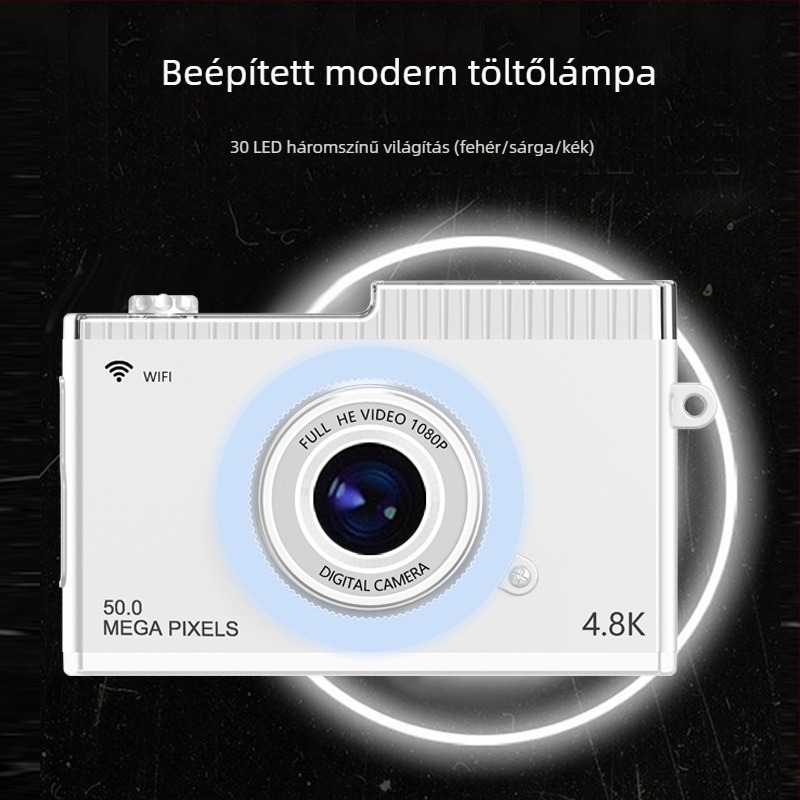 WiFi digitális kamera Y5, 24MP+, 8x optikai zoom, 2,4 hüvelykes LCD, képstabilizáció