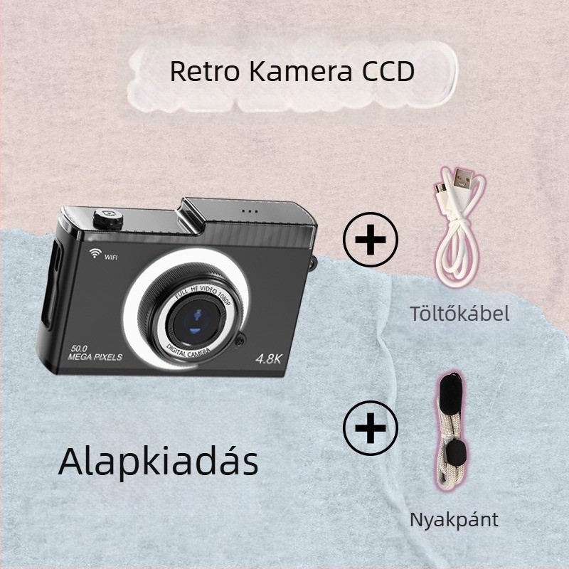 WiFi digitális kamera Y5, 24MP+, 8x optikai zoom, 2,4 hüvelykes LCD, képstabilizáció