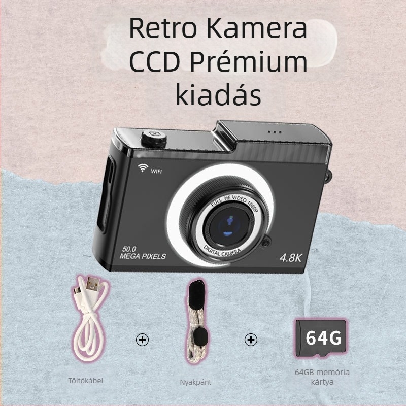 WiFi digitális kamera Y5, 24MP+, 8x optikai zoom, 2,4 hüvelykes LCD, képstabilizáció