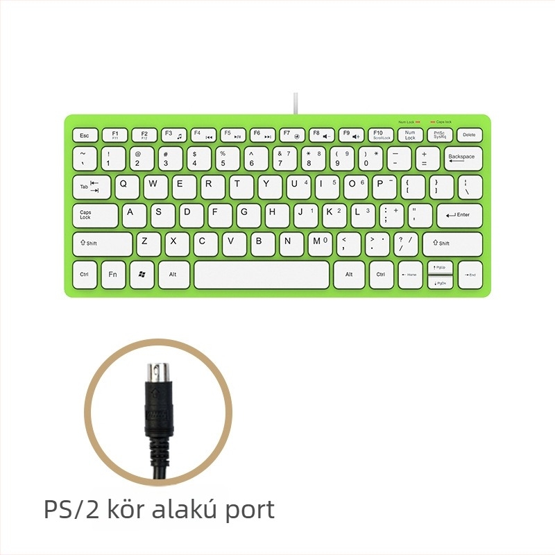 Membrán billentyűzet, legfeljebb 87 billentyű, vezetékes, 1,5 m kábel, tömeg 230 g