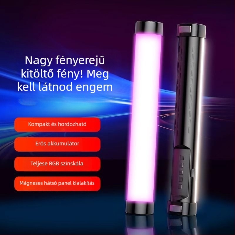 LED töltőfény RGB színváltóval, három színhőmérséklettel, kevesebb mint 10 W, ≤36 V, hálószoba, selfie és élő közvetítés háttérhez