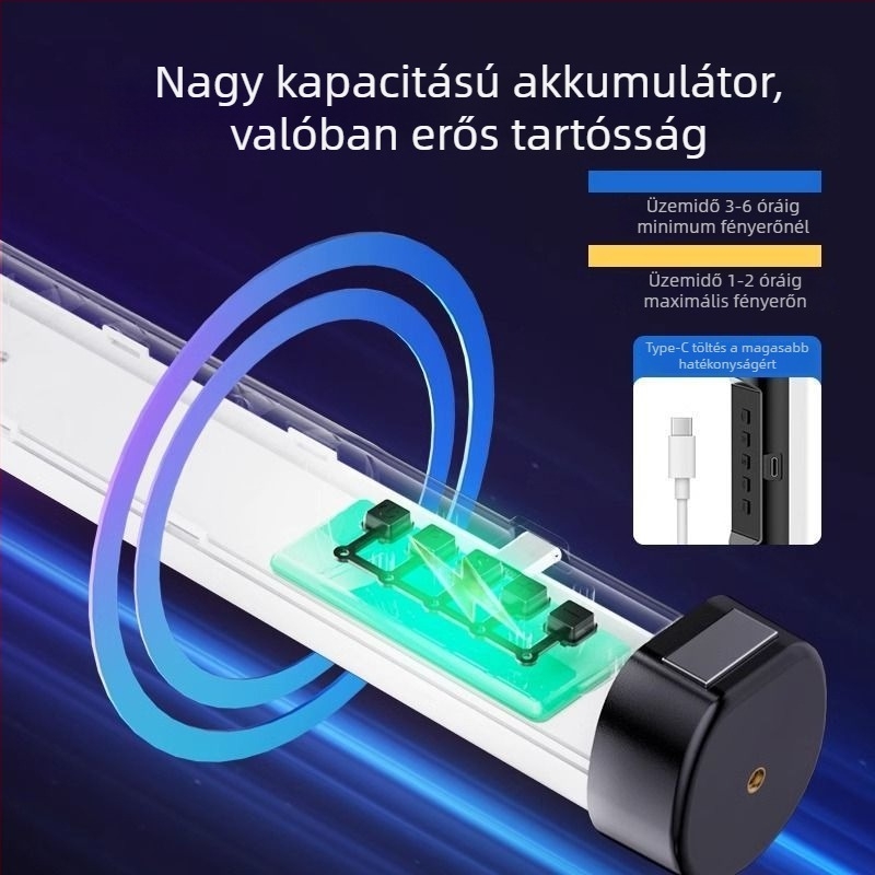 LED töltőfény RGB színváltóval, három színhőmérséklettel, kevesebb mint 10 W, ≤36 V, hálószoba, selfie és élő közvetítés háttérhez