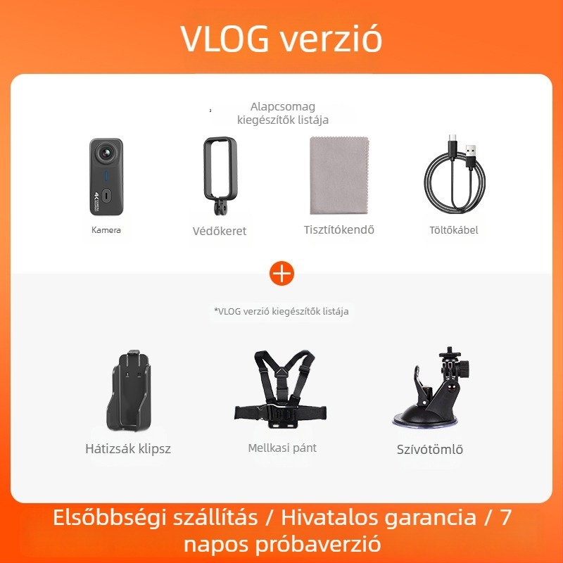 Mountain Dog G10 akciókamera sportokra és motorkerékpárra, vízálló, vlog-kompatibilis, 16 MP, TF-kártya, 2 órás üzemidő