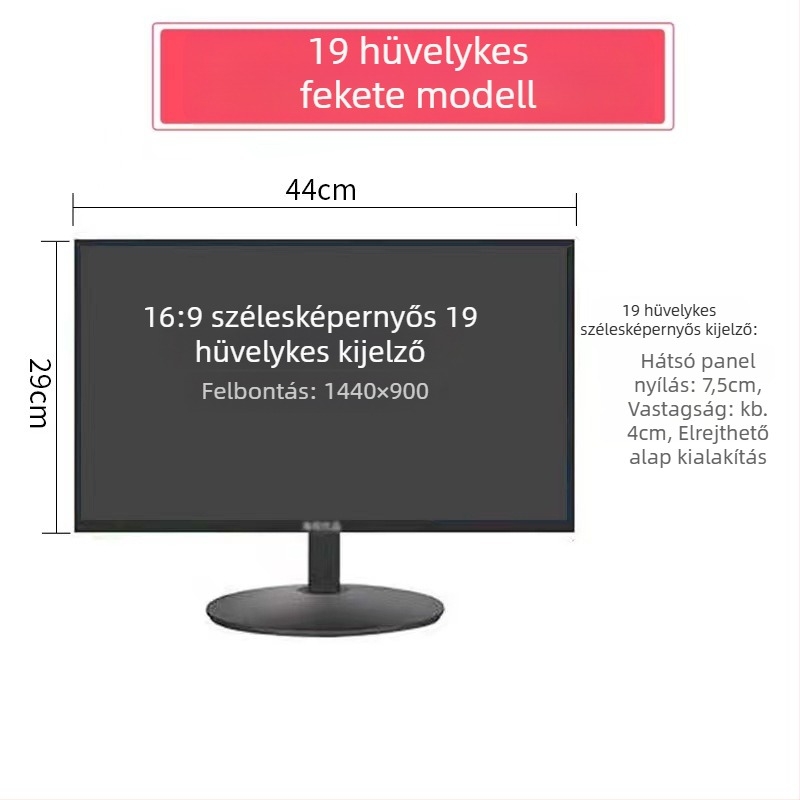 12HS LCD számítógépes monitor — felbontás 1280x800, LCD kijelző, csomagolási lehetőségek 1–4