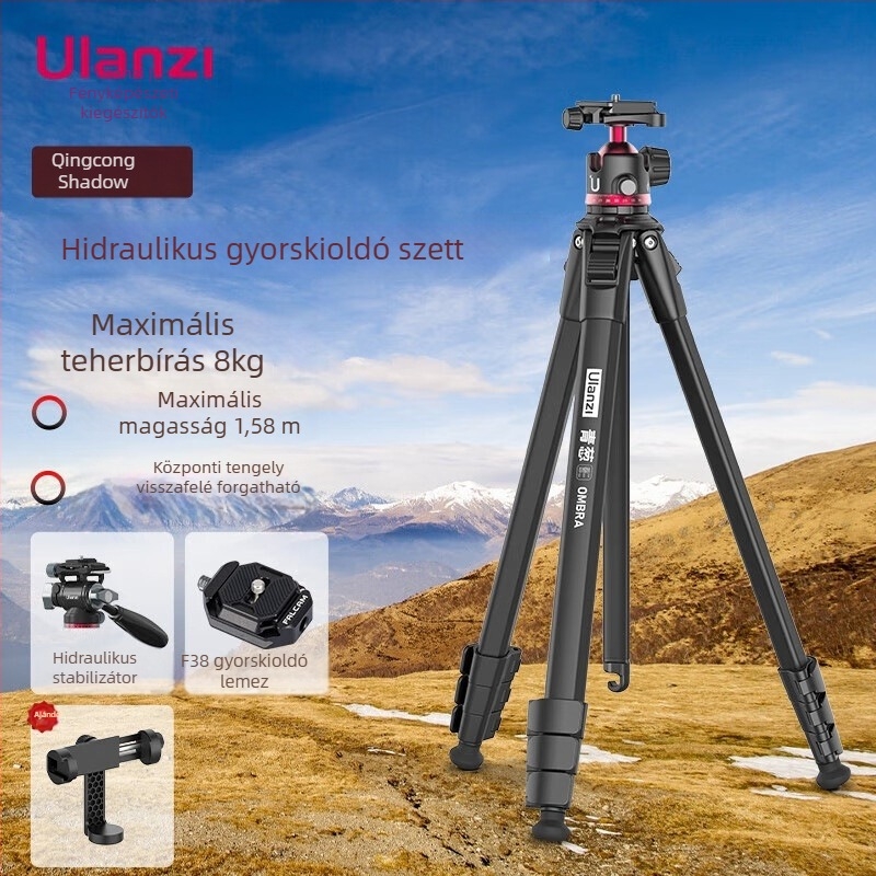Állvány gömbfejjel, univerzális modell fényképezőgép/DSLR és mobiltelefonhoz