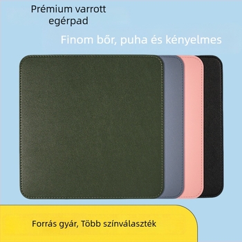 Bőr kétoldalas egérpad, modell SA52801, vízálló asztali párna, logóval ellátva