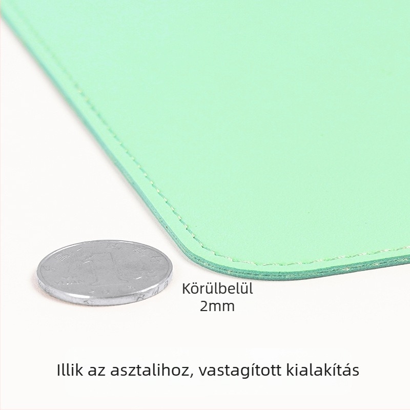 Bőr kétoldalas egérpad, modell SA52801, vízálló asztali párna, logóval ellátva