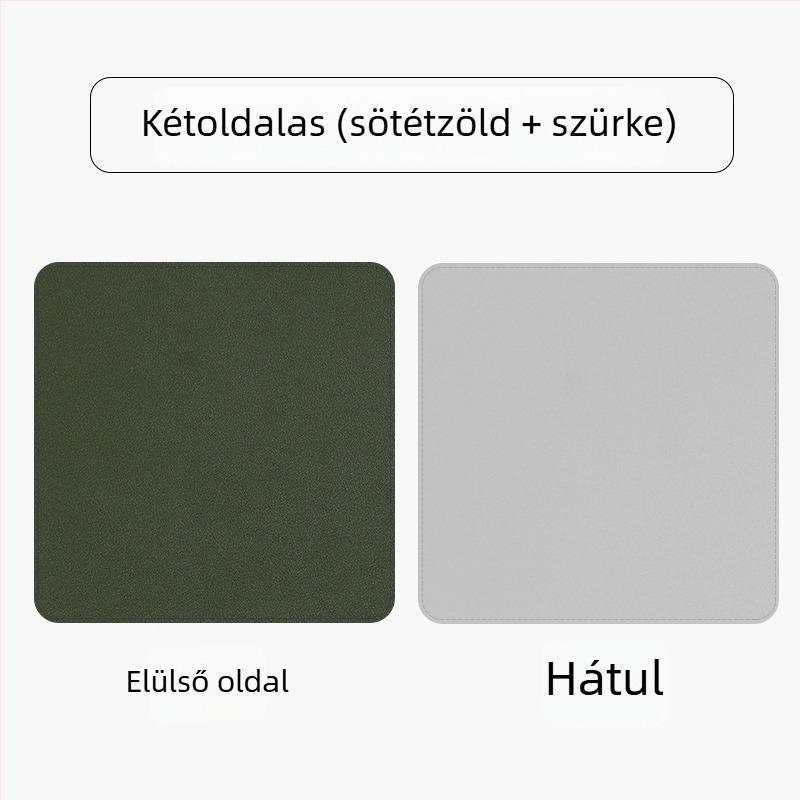 Bőr kétoldalas egérpad, modell SA52801, vízálló asztali párna, logóval ellátva