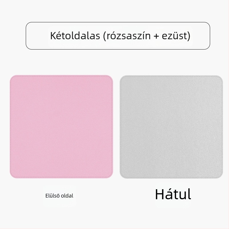 Bőr kétoldalas egérpad, modell SA52801, vízálló asztali párna, logóval ellátva