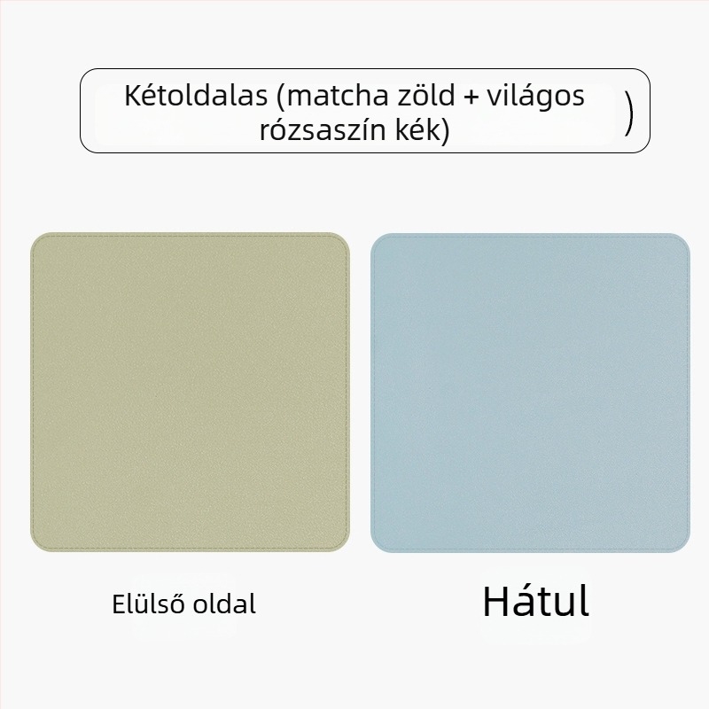 Bőr kétoldalas egérpad, modell SA52801, vízálló asztali párna, logóval ellátva
