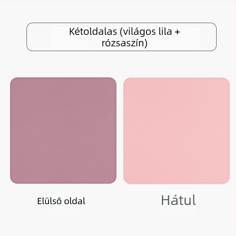 Bőr kétoldalas egérpad, modell SA52801, vízálló asztali párna, logóval ellátva