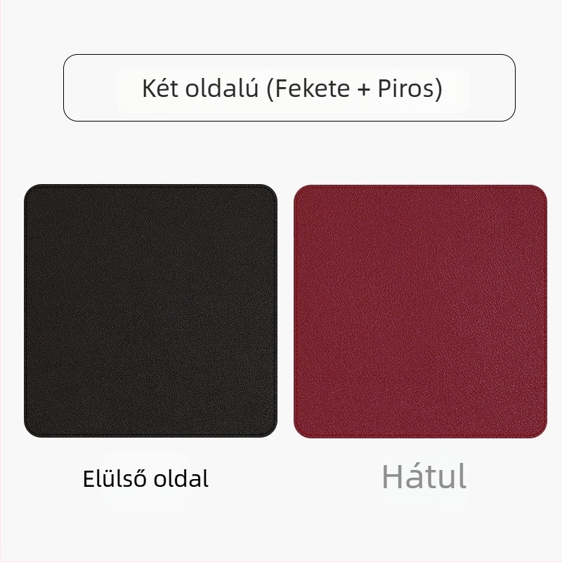 Bőr kétoldalas egérpad, modell SA52801, vízálló asztali párna, logóval ellátva