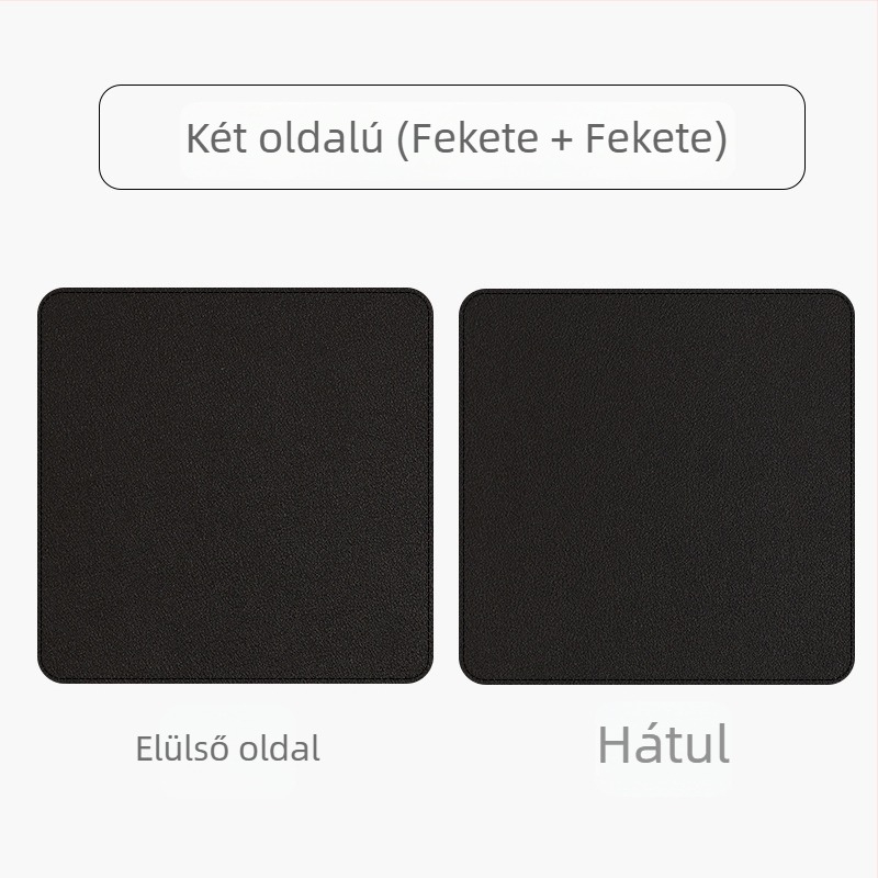 Bőr kétoldalas egérpad, modell SA52801, vízálló asztali párna, logóval ellátva