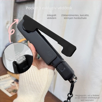 DJI Pocket 3 védőtok velúr anyagból, lencsefedél, egyéni logó, országos garancia