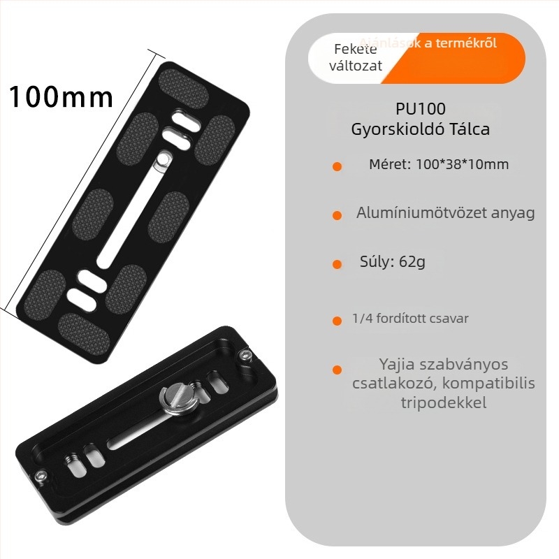 Univerzális SLR kamera gyorskioldó lemez – alumíniumötvözet, Pu board sorozat, teher 2–5 kg