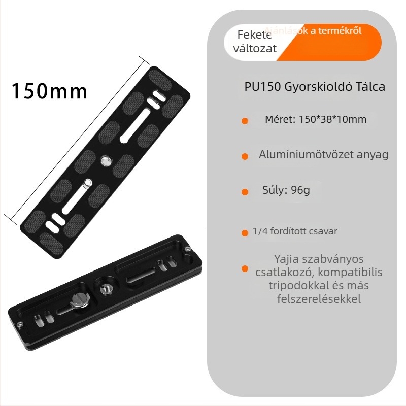 Univerzális SLR kamera gyorskioldó lemez – alumíniumötvözet, Pu board sorozat, teher 2–5 kg