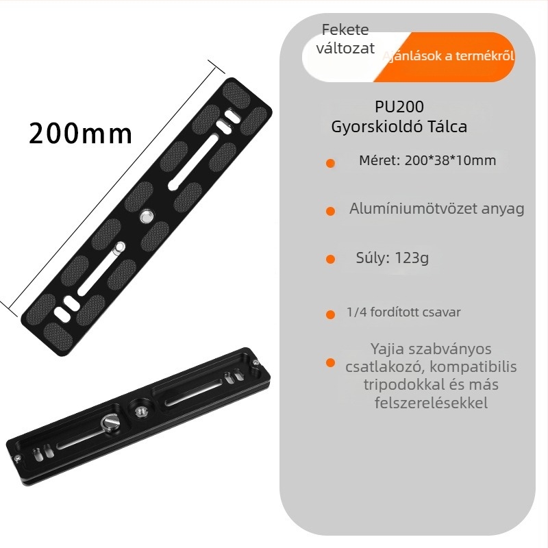 Univerzális SLR kamera gyorskioldó lemez – alumíniumötvözet, Pu board sorozat, teher 2–5 kg