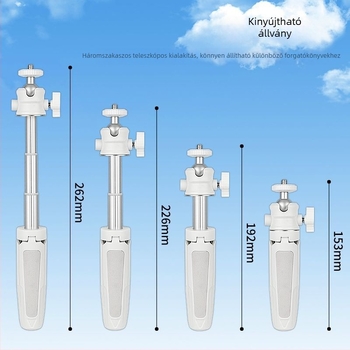 Mini összecsukható asztali trípód mobiltelefonhoz és tükör nélküli kamerához, alumíniumötvözet