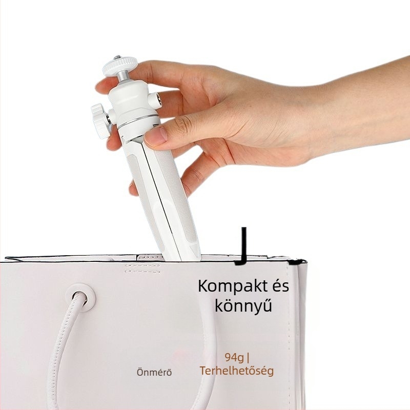 Mini összecsukható asztali trípód mobiltelefonhoz és tükör nélküli kamerához, alumíniumötvözet