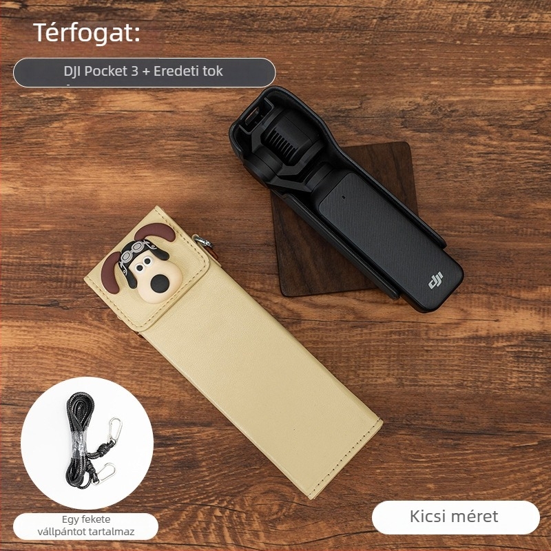 Osmo Pocket 3 kamera tároló táska – műbőr külső, vászon bélés, keresztpántos, uniszex