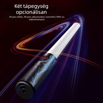 HM-BD hordozható fotóvilágítás RGB LED-del, 10W, fényerő-szabályozható, független tápegység Type-C-vel, 1–2 m hatótávolság