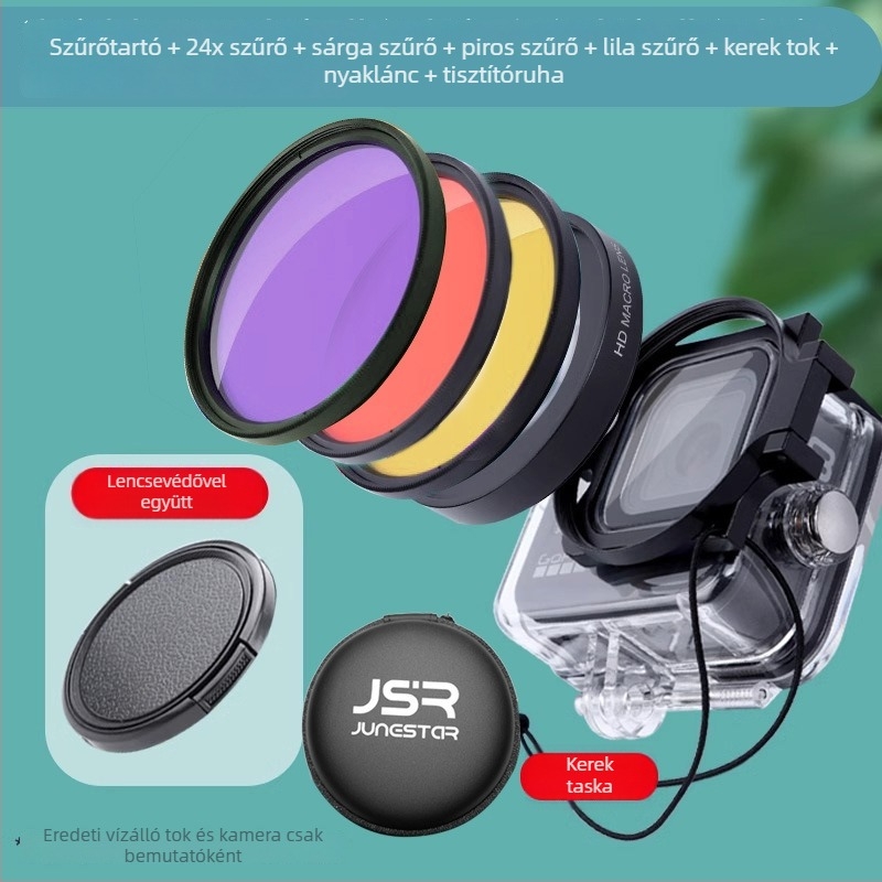 GoPro Hero8-11 búvár szűrő kiegészítők, moduláris dizájn, JUNESTAR GP9FZ58