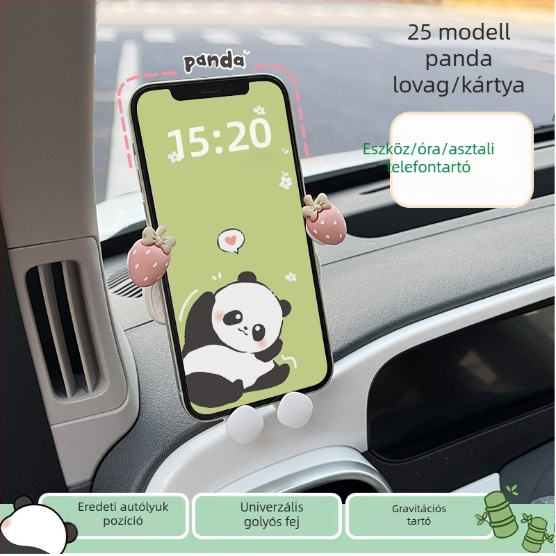 Autós mobiltartó Geely Panda Mini / Kart / Rider középkonzolhoz – műanyag, rajzfilmszerű stílus, hivatalos magánmárka, testreszabhatóság elérhető