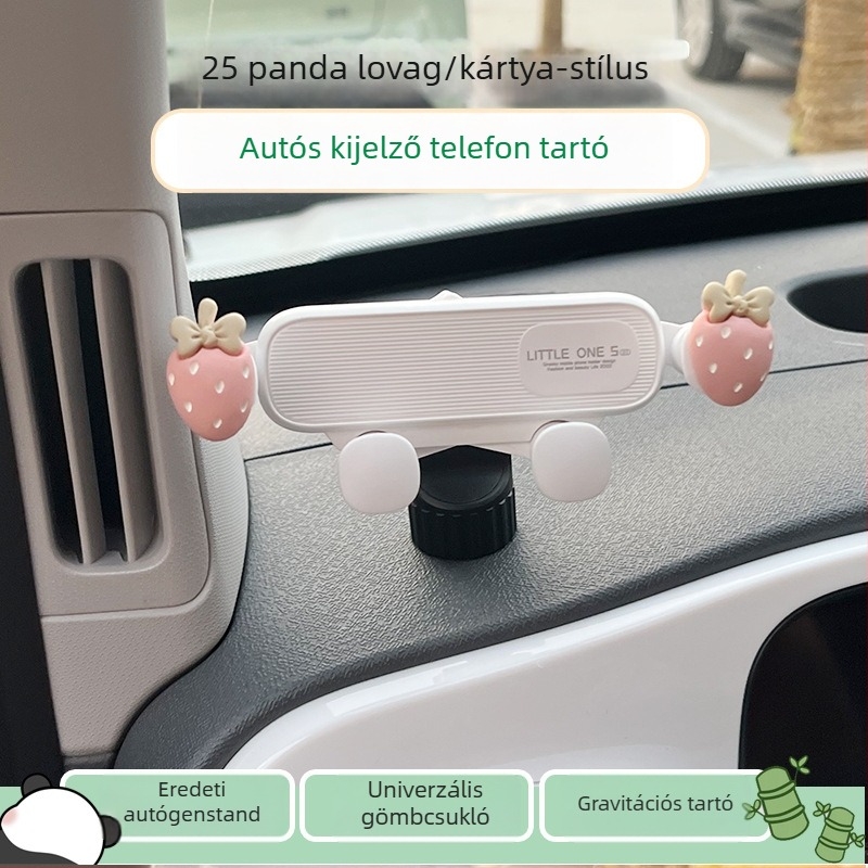 Autós mobiltartó Geely Panda Mini / Kart / Rider középkonzolhoz – műanyag, rajzfilmszerű stílus, hivatalos magánmárka, testreszabhatóság elérhető