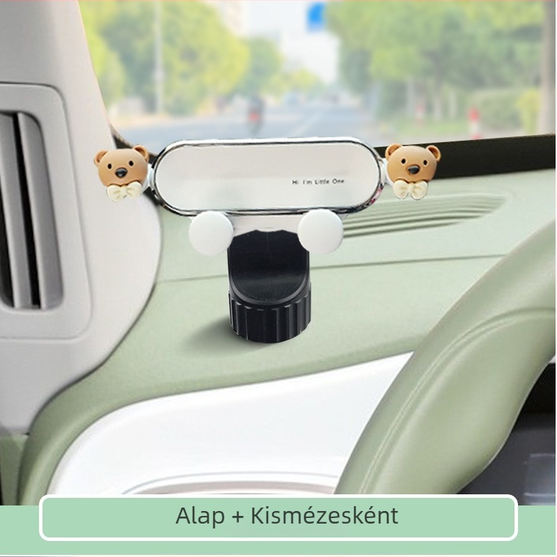Autós mobiltartó Geely Panda Mini / Kart / Rider középkonzolhoz – műanyag, rajzfilmszerű stílus, hivatalos magánmárka, testreszabhatóság elérhető