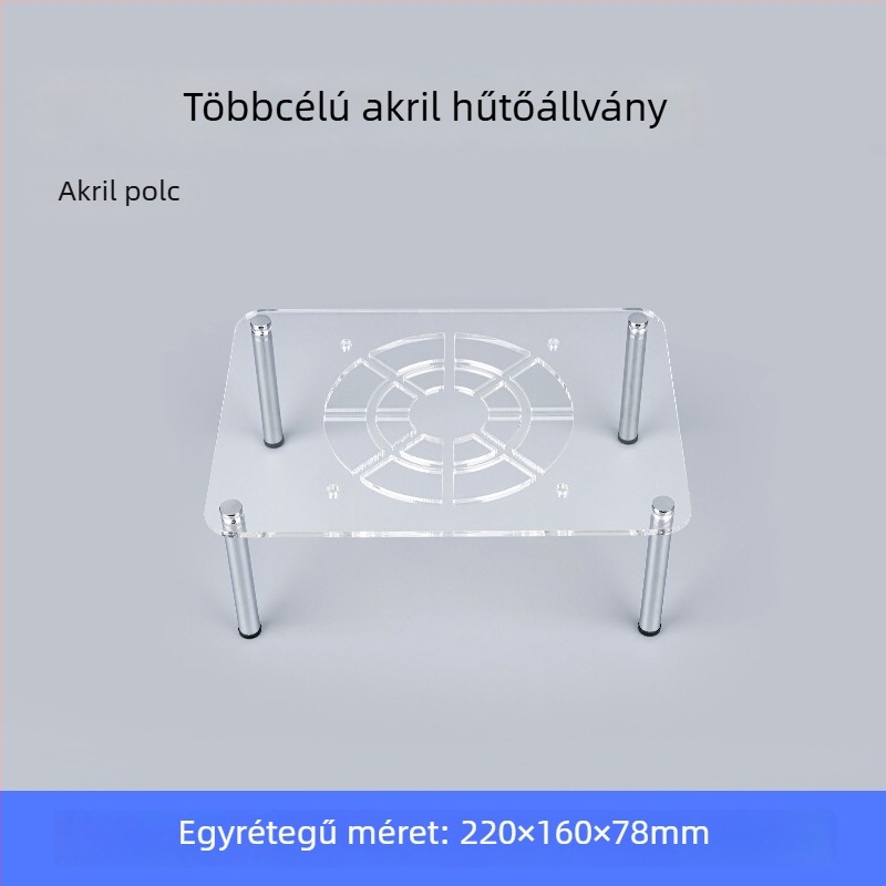 Routerhez és modemhez való hűtőalap | ABS anyag | 2 hőcső | 2 USB port | levegőalapú hűtés | csendes kialakítás