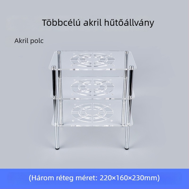 Routerhez és modemhez való hűtőalap | ABS anyag | 2 hőcső | 2 USB port | levegőalapú hűtés | csendes kialakítás