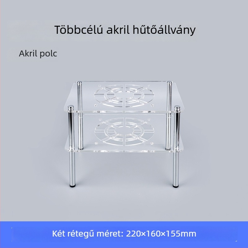 Routerhez és modemhez való hűtőalap | ABS anyag | 2 hőcső | 2 USB port | levegőalapú hűtés | csendes kialakítás