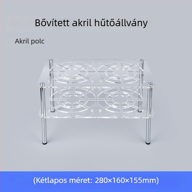 Routerhez és modemhez való hűtőalap | ABS anyag | 2 hőcső | 2 USB port | levegőalapú hűtés | csendes kialakítás