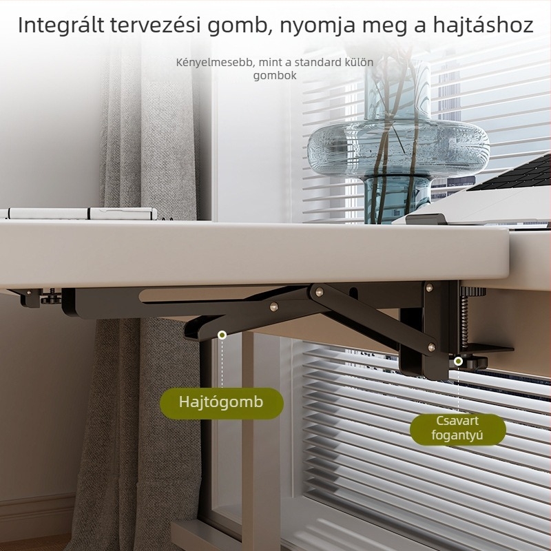 Kinyitható asztali matrac bővíthető felülettel, billentyűzet csuklótámasz, összecsukható állvány