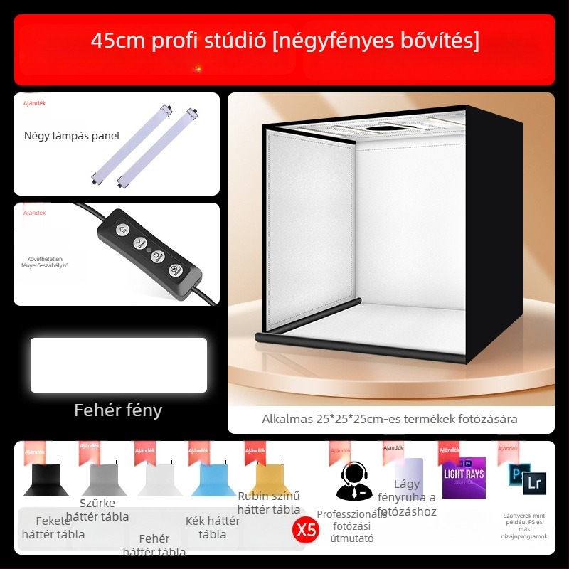 Fiber anyagú mini fotóstúdió — Beautiful Era márka, Photo Studio modell, 2024-ben bevezetve, gyártási terület 70