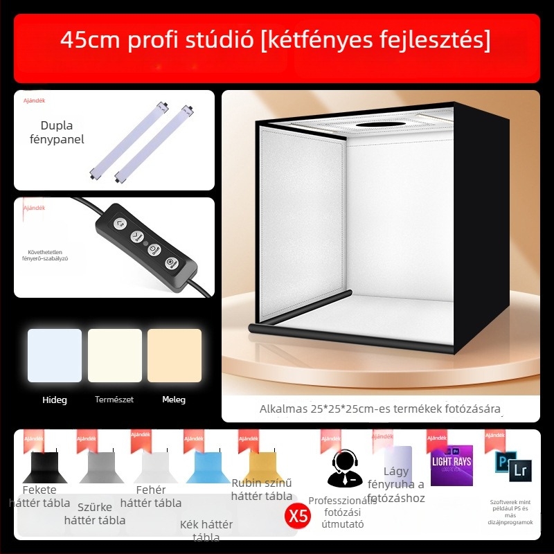 Fiber anyagú mini fotóstúdió — Beautiful Era márka, Photo Studio modell, 2024-ben bevezetve, gyártási terület 70