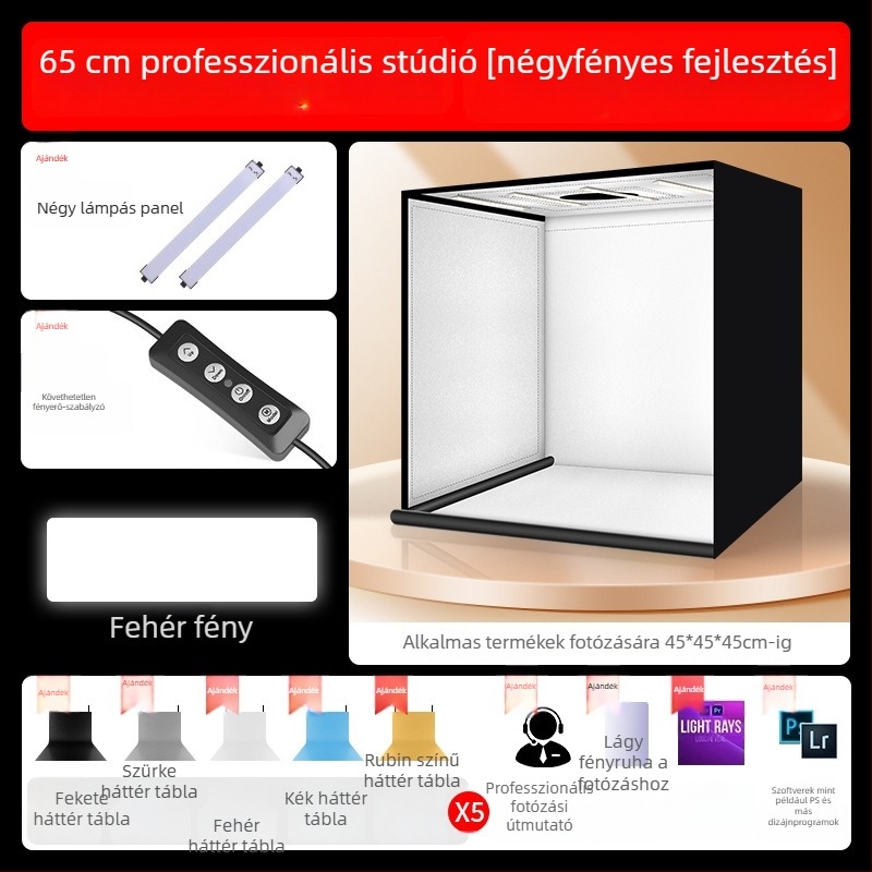 Fiber anyagú mini fotóstúdió — Beautiful Era márka, Photo Studio modell, 2024-ben bevezetve, gyártási terület 70
