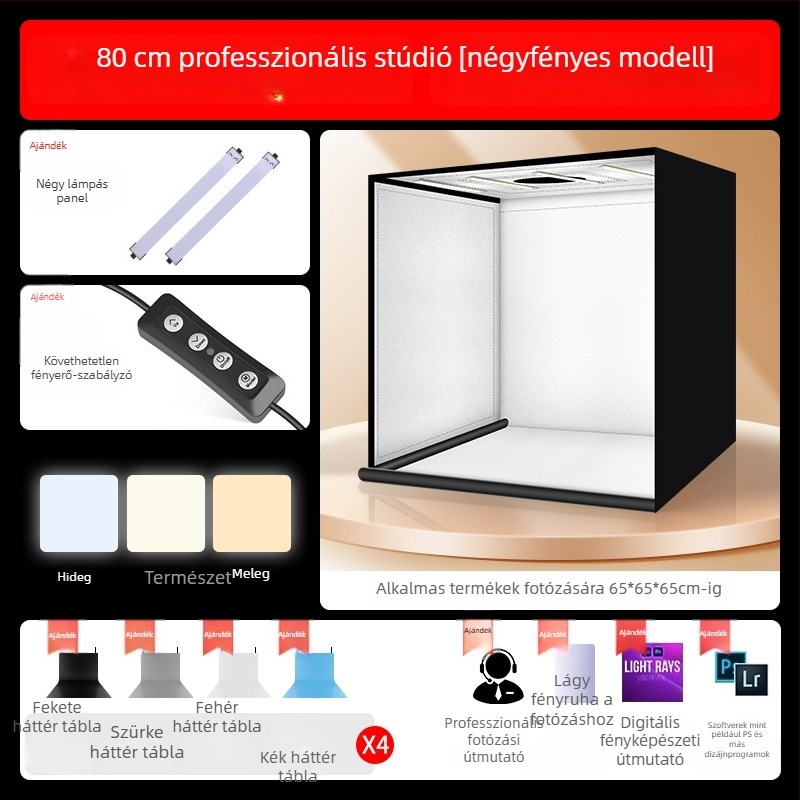 Fiber anyagú mini fotóstúdió — Beautiful Era márka, Photo Studio modell, 2024-ben bevezetve, gyártási terület 70