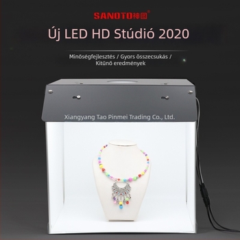 Termékfotózáshoz készlet: softbox és LED világítású fénybox