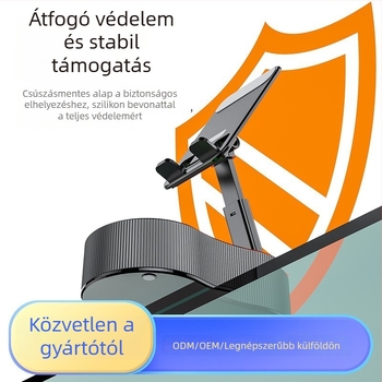Összecsukható asztali telefon-tartó vezeték nélküli hangszóróval, környezeti világítással és QC4.0 gyors töltéssel, 15W, 3A