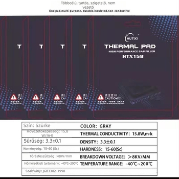 Hui Tianxin HTX158 Hőelvezető szilikon tömítés M.2 SSD-khez, laptopokhoz és asztali GPU-khoz — OEM feldolgozás, egy darabos forgalmazás, 2021-es megjelenés