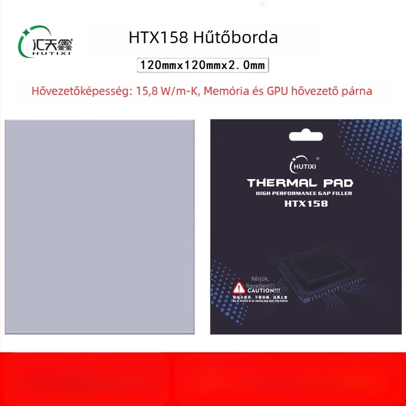 Hui Tianxin HTX158 Hőelvezető szilikon tömítés M.2 SSD-khez, laptopokhoz és asztali GPU-khoz — OEM feldolgozás, egy darabos forgalmazás, 2021-es megjelenés