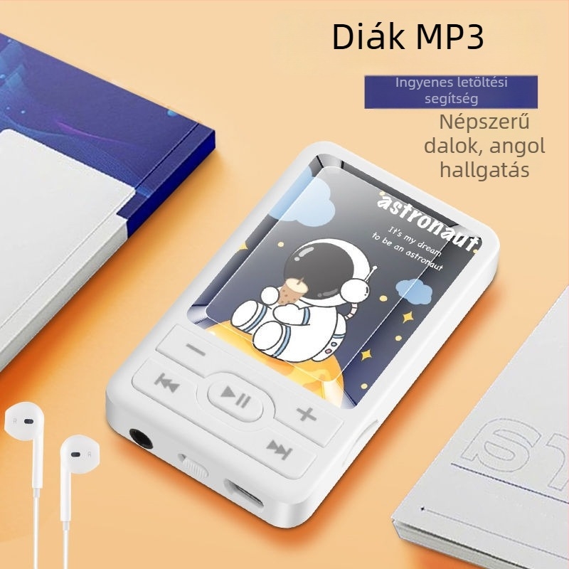 Hordozható MP3 lejátszó diákok számára, kompakt zenelejátszó, videó felvétel nélkül