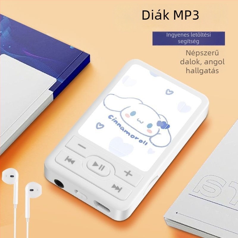 Hordozható MP3 lejátszó diákok számára, kompakt zenelejátszó, videó felvétel nélkül