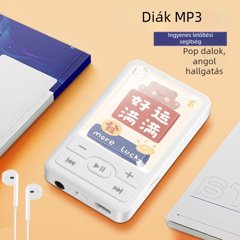 Hordozható MP3 lejátszó diákok számára, kompakt zenelejátszó, videó felvétel nélkül